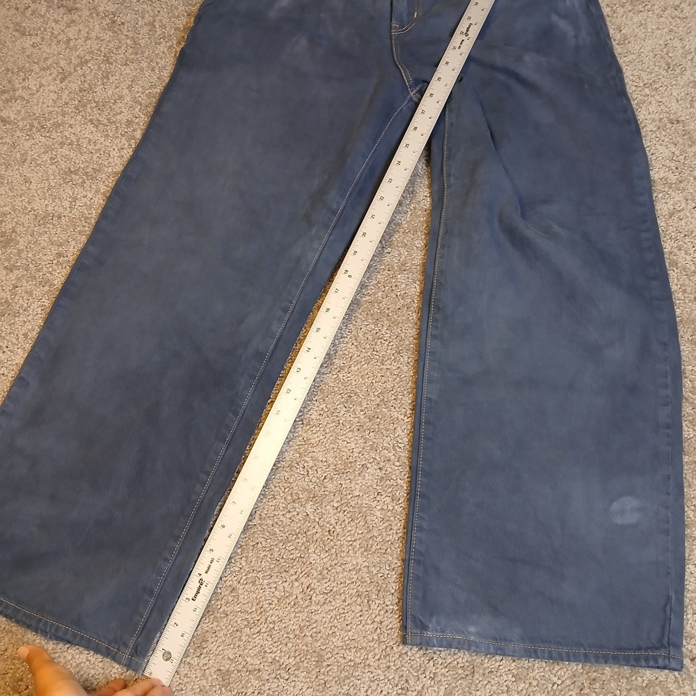 Levis High Waisted Straight Leg Jeans Blue Faded Wash Size 32 Vintage Style - Picture 5 of 13